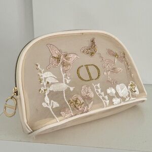 Dior Embroidered Butterfly Mesh Cosmetic Pouch 2025 Limited Edition